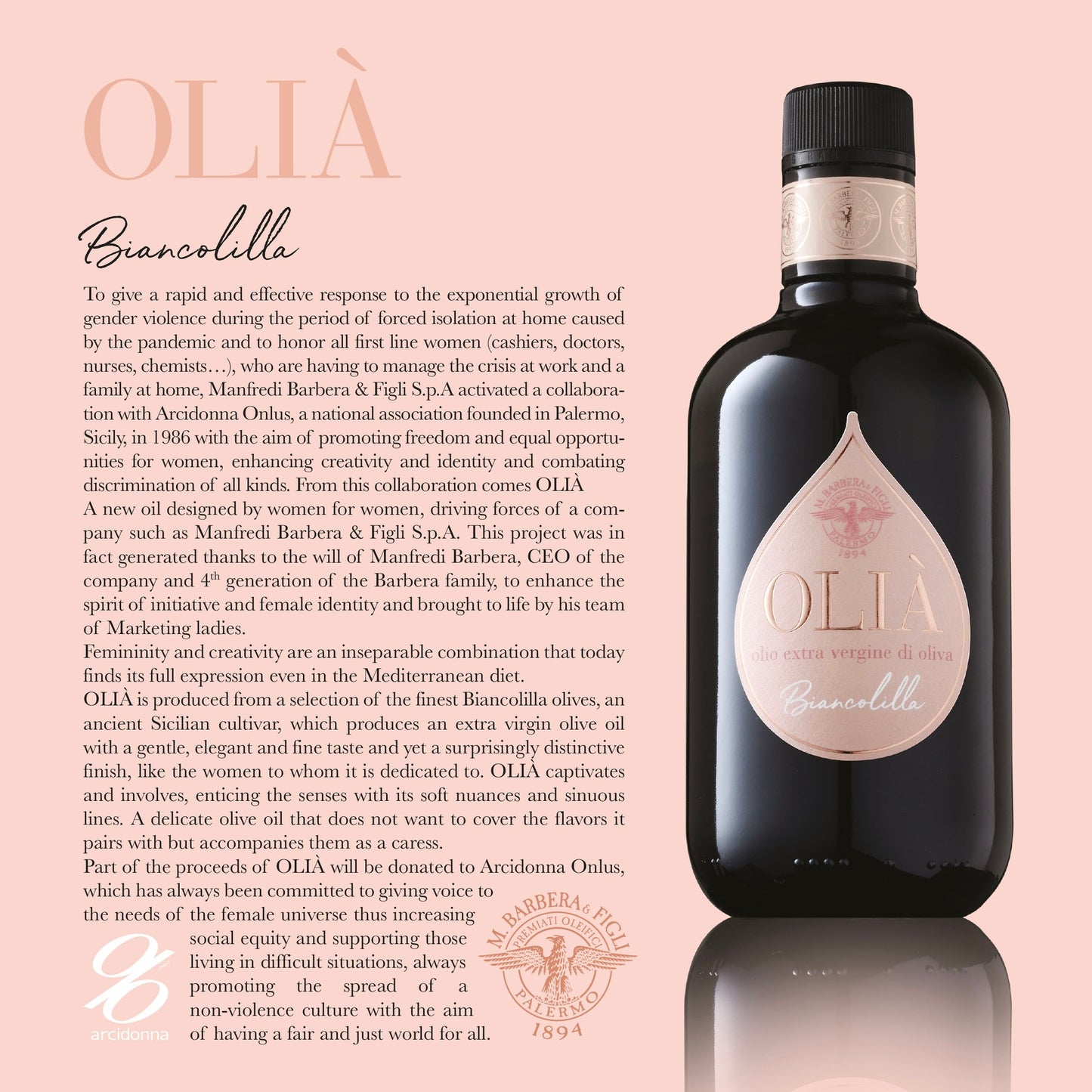 Olia' Biancolilla – 500 mL Extra Virgin Olive Oil